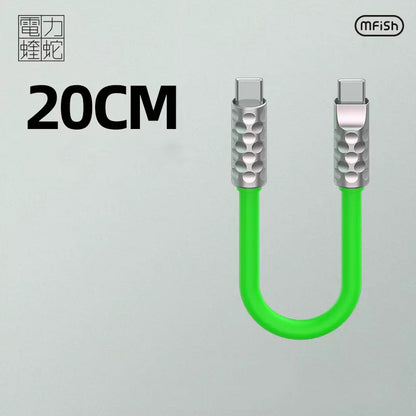 MfiSh Power Viper Type-C to Type-C/Lightning 20cm Data Cable Charging Line