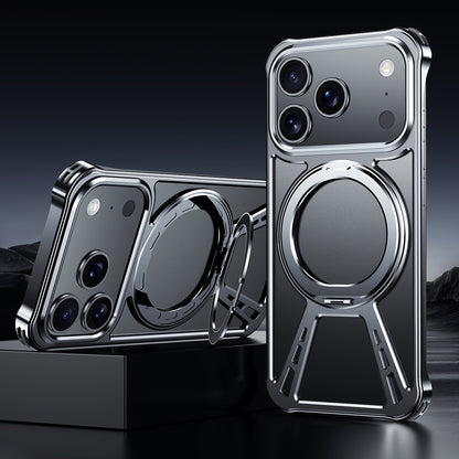 Armor King X Bracket MagSafe Pivot Ring Stand Air Cushion Metal Case Cover