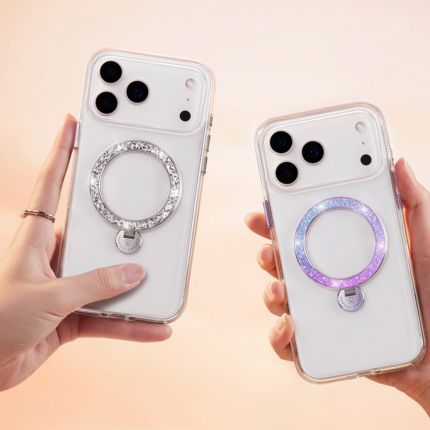 PYNANA Dancing Streamer Jewelry Aesthetics & Handcraft MagSafe Ring Holder Protective Case Cover