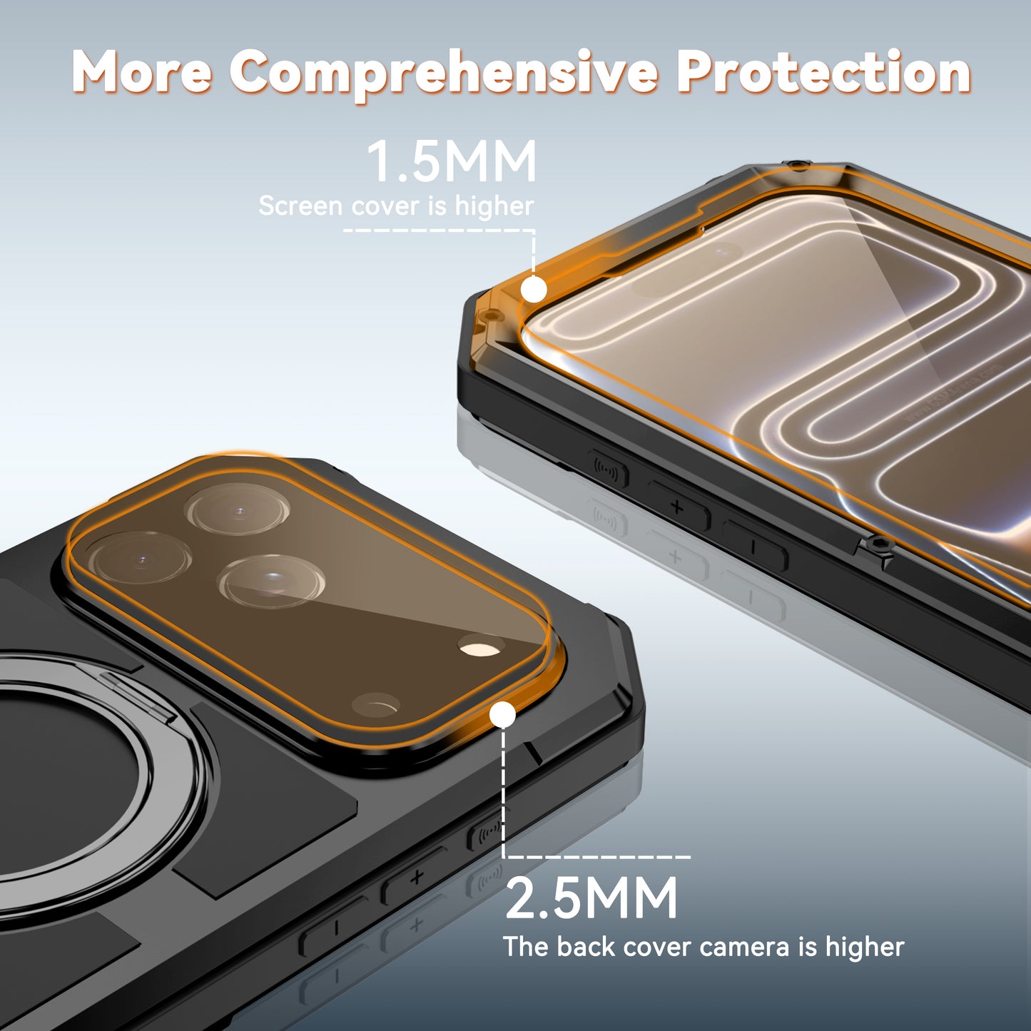 Armor King Warrior MagSafe Kickstand Waterproof Aluminum Metal Outdoor Military Heavy Duty Case Cover