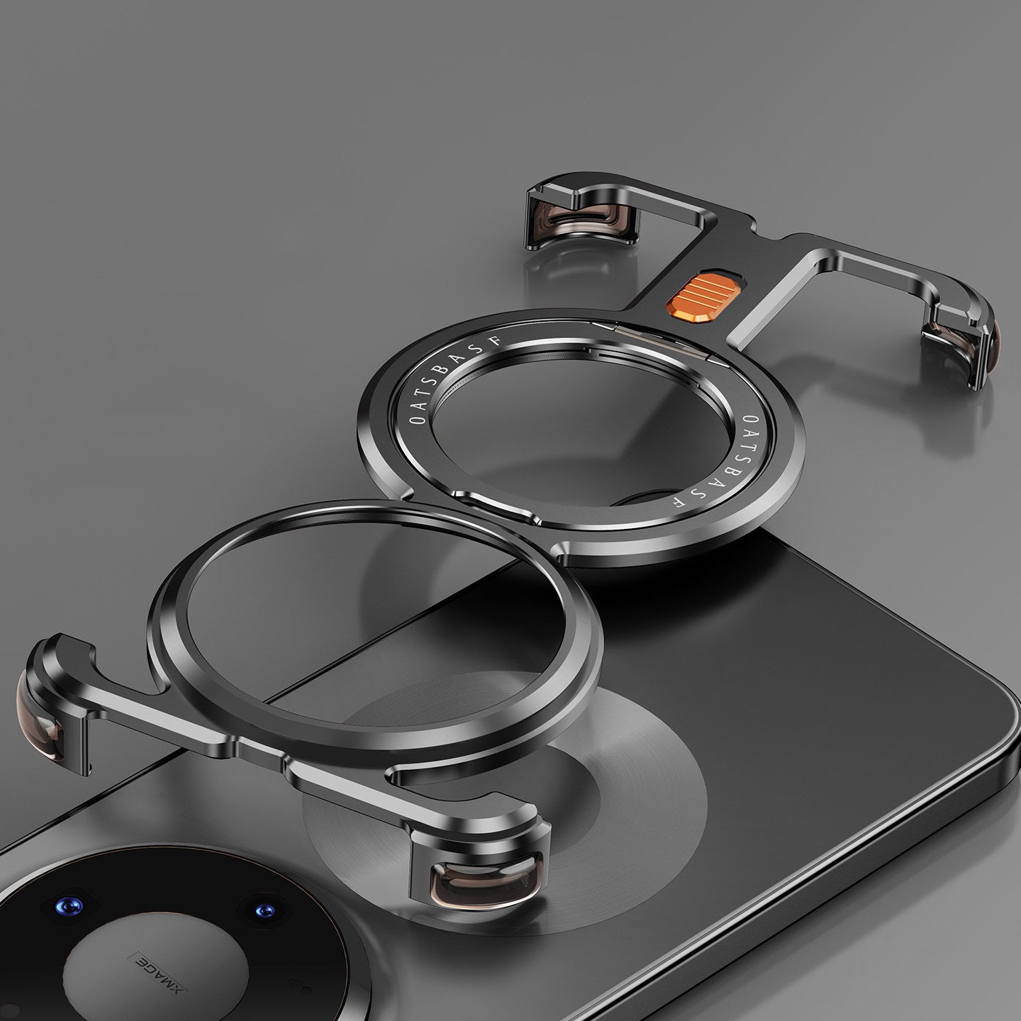 Oatsbasf New π MagSafe Pivot Ring Stand Air Cushion Minimalist Frameless Metal Case Cover