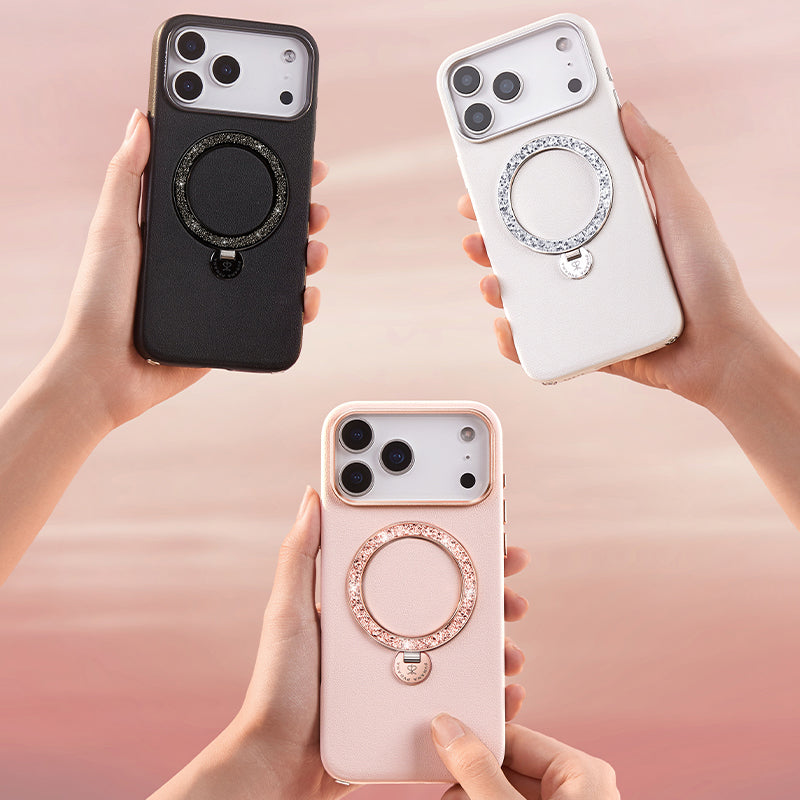 PYNANA Dancing Circle Jewelry Aesthetics & Handcraft MagSafe Ring Holder Protective Case Cover