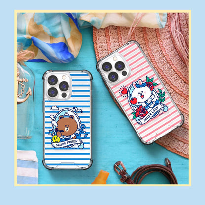 Line Friends Let's Set Sail Clear Air Cushion Reinforced Case Cover