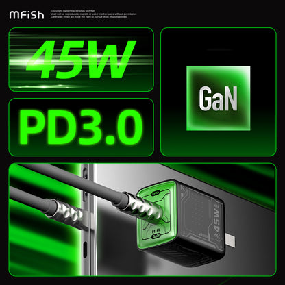 Mfish Electronic Rhino Power Port GaN 45W PD Fast Charger