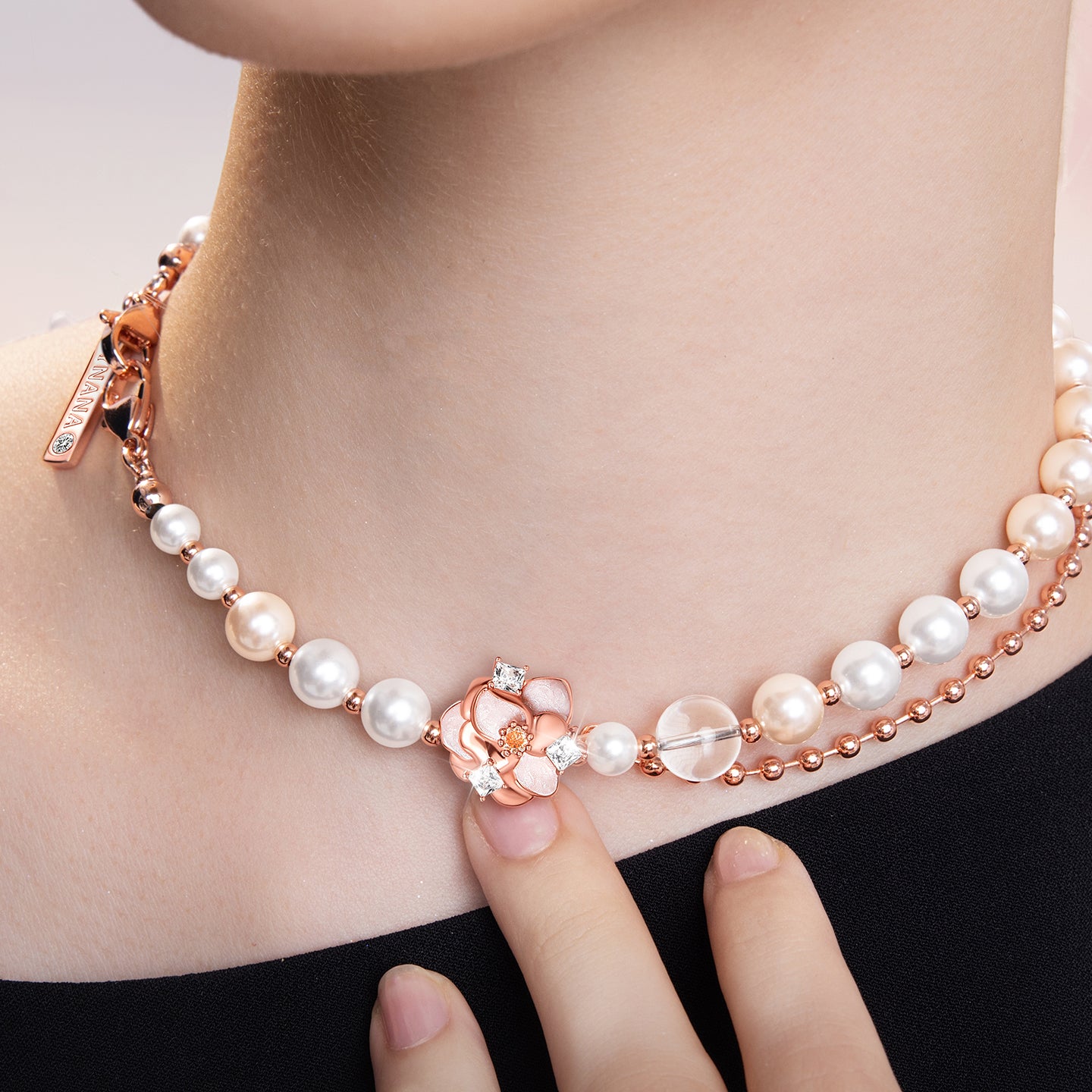 PYNANA Jewelry Aesthetics & Handcraft Hand Chain Phone Charm Beads Strap Pearl Lanyard