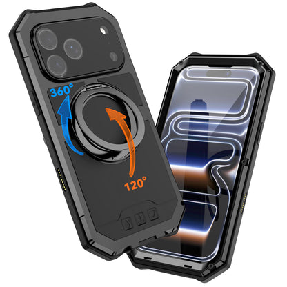 Armor King Warrior MagSafe Kickstand Waterproof Aluminum Metal Outdoor Military Heavy Duty Case Cover