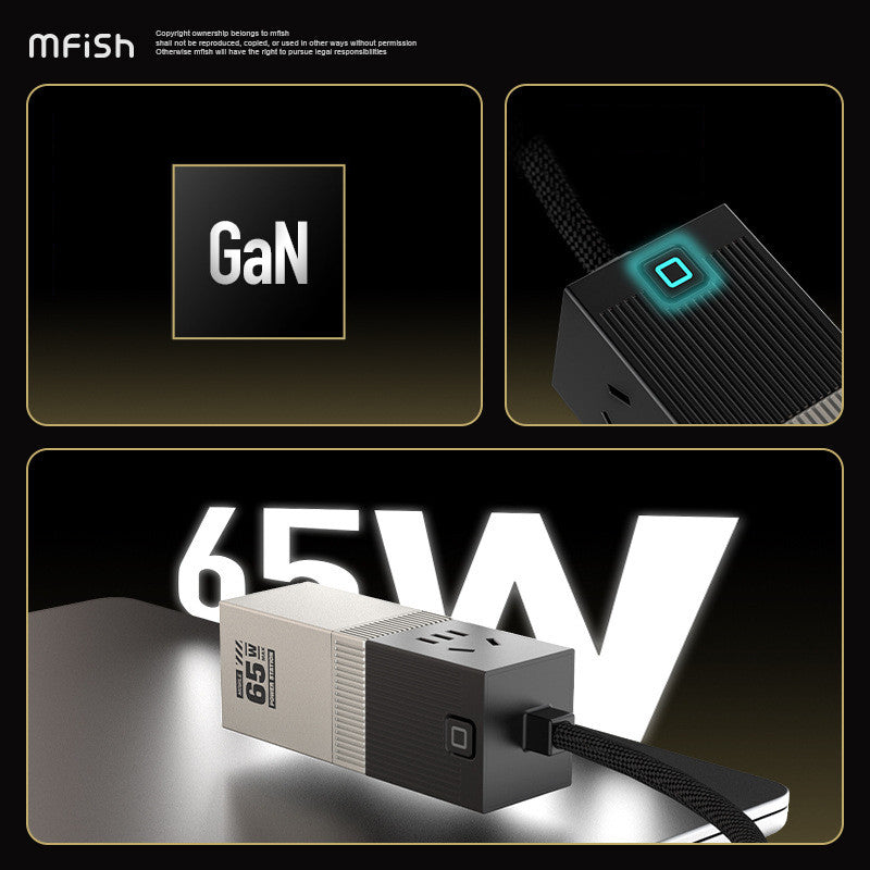 Mfish Electronic Mobile Power Station GaN 65W PD Fast Charger