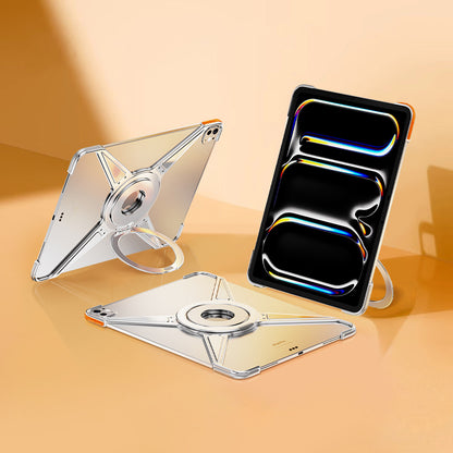 Amor King X 360° Magsafe Pivot Ring Stand True Air Shockproof Metal Alloy Case for Apple iPad