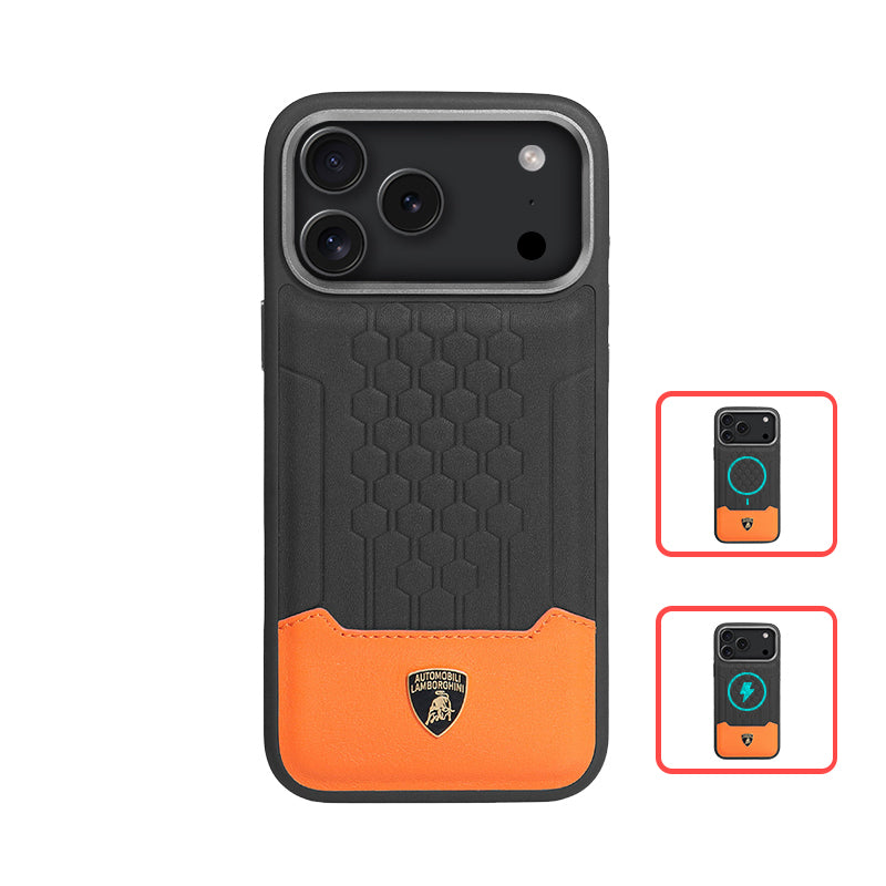 Lamborghini MagSafe Genuine Leather Phone Case - Urus D14
