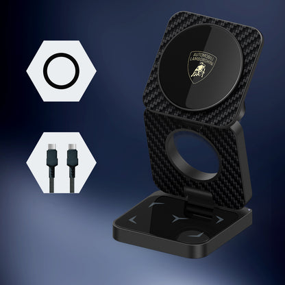 Lamborghini 3-in 1 Foldable Magnetic Wireless Charger -TE D1