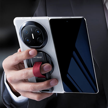 Oatsbasf 360° Rotatable Kickstand Wristband Shockproof Translucent Case Cover