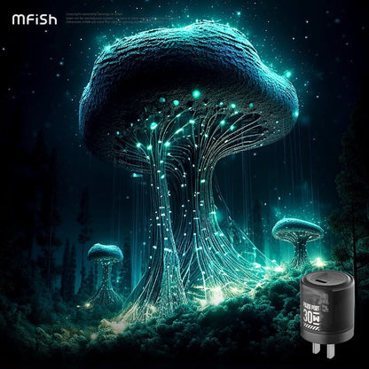 Mfish Electronic Mushroom III Power Port GaN 30W PD Fast Charger