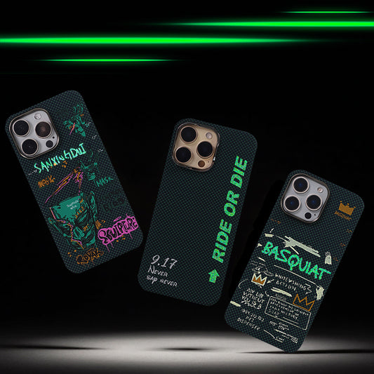 Oatsbasf Luxury Pure Aramid Fiber Luminous MagSafe Case Cover