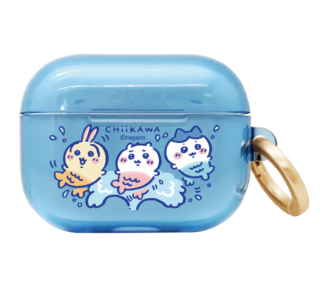 GARMMA Chiikawa Apple AirPods Pro 2/1 & AirPods 4 Charging Case Cover with Metal Hook