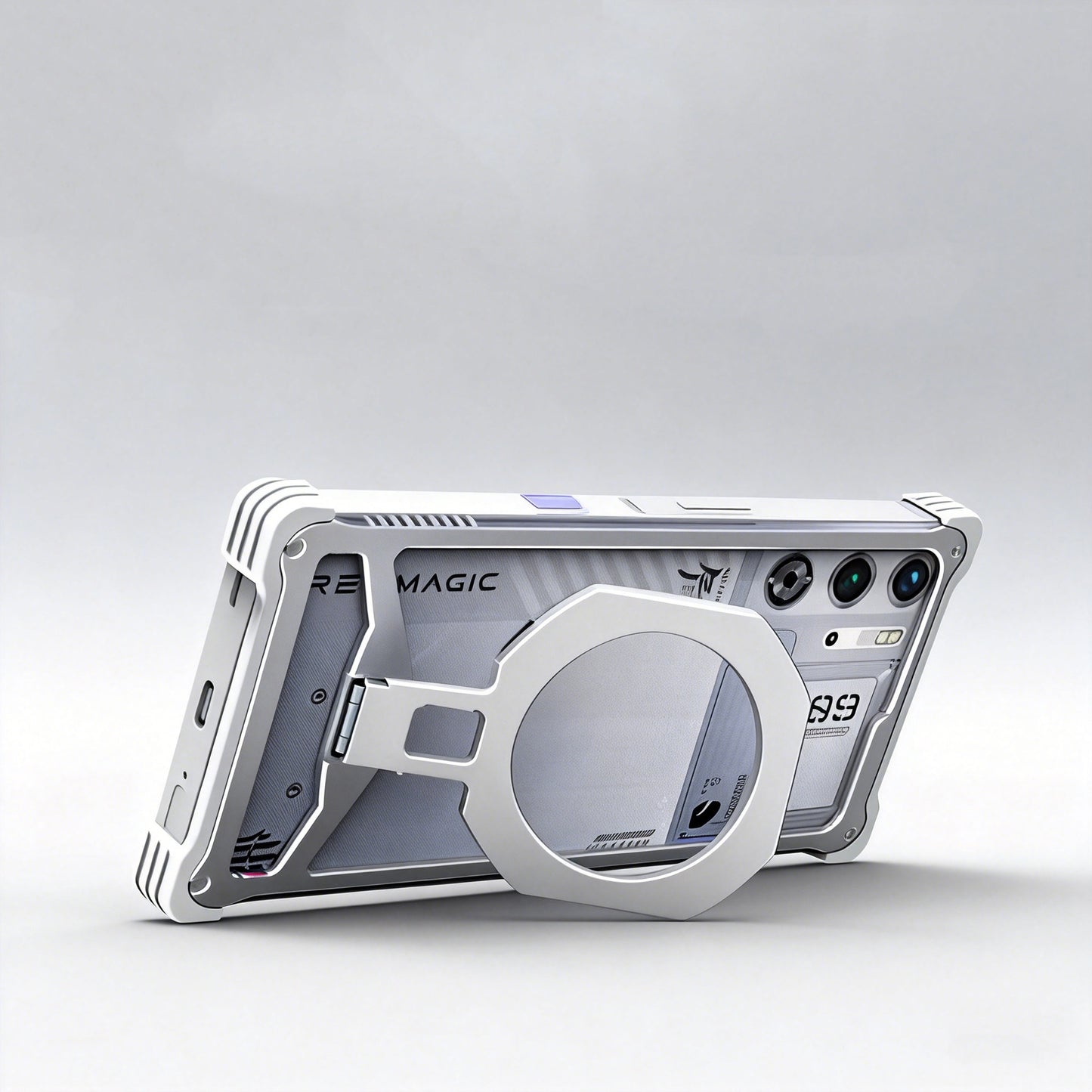 iy Bicolor Iron Palm MagSafe Aluminum Alloy Kickstand Shockproof Metal Case Cover