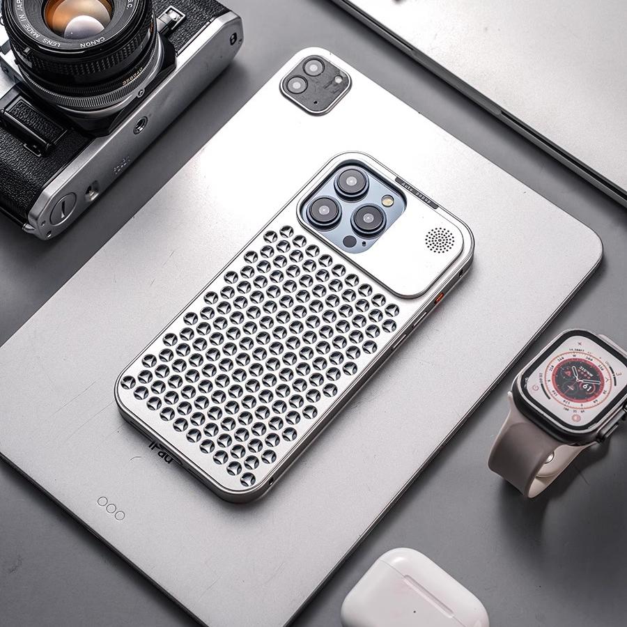 R-Just Aluminum Metal Heat Dissipation Aromatherapy Protective Case Cover