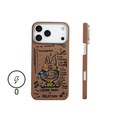 Armor King Labubu Graffiti Luxury Pure Aramid Fiber MagSafe Case Cover