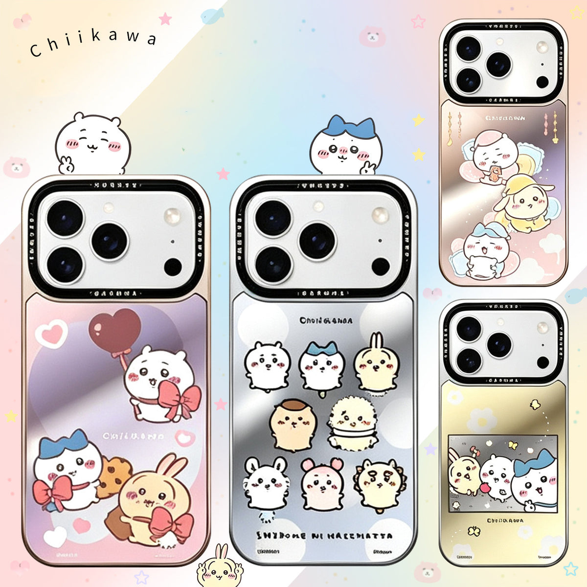 GARMMA Chiikawa Characters MagSafe Mirror Back Lens Stand Protective Case
