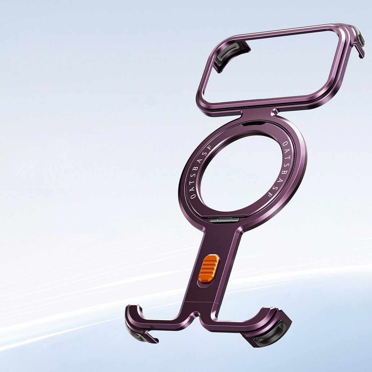 Oatsbasf New π MagSafe Pivot Ring Stand Air Cushion Minimalist Frameless Metal Case Cover
