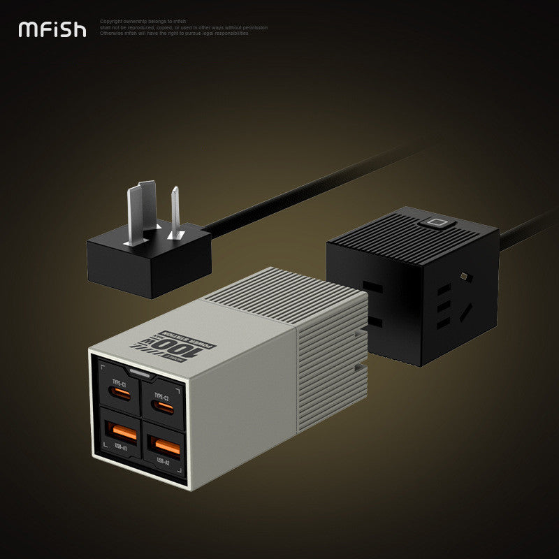 Mfish Electronic Mobile Power Station GaN 100W PD Fast Charger
