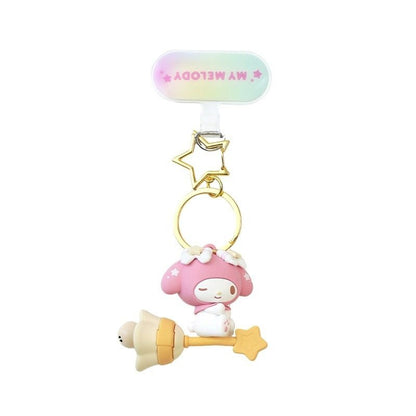 Sanrio Characters Dreamy Moon Star Phone Charm Keychain Pendant