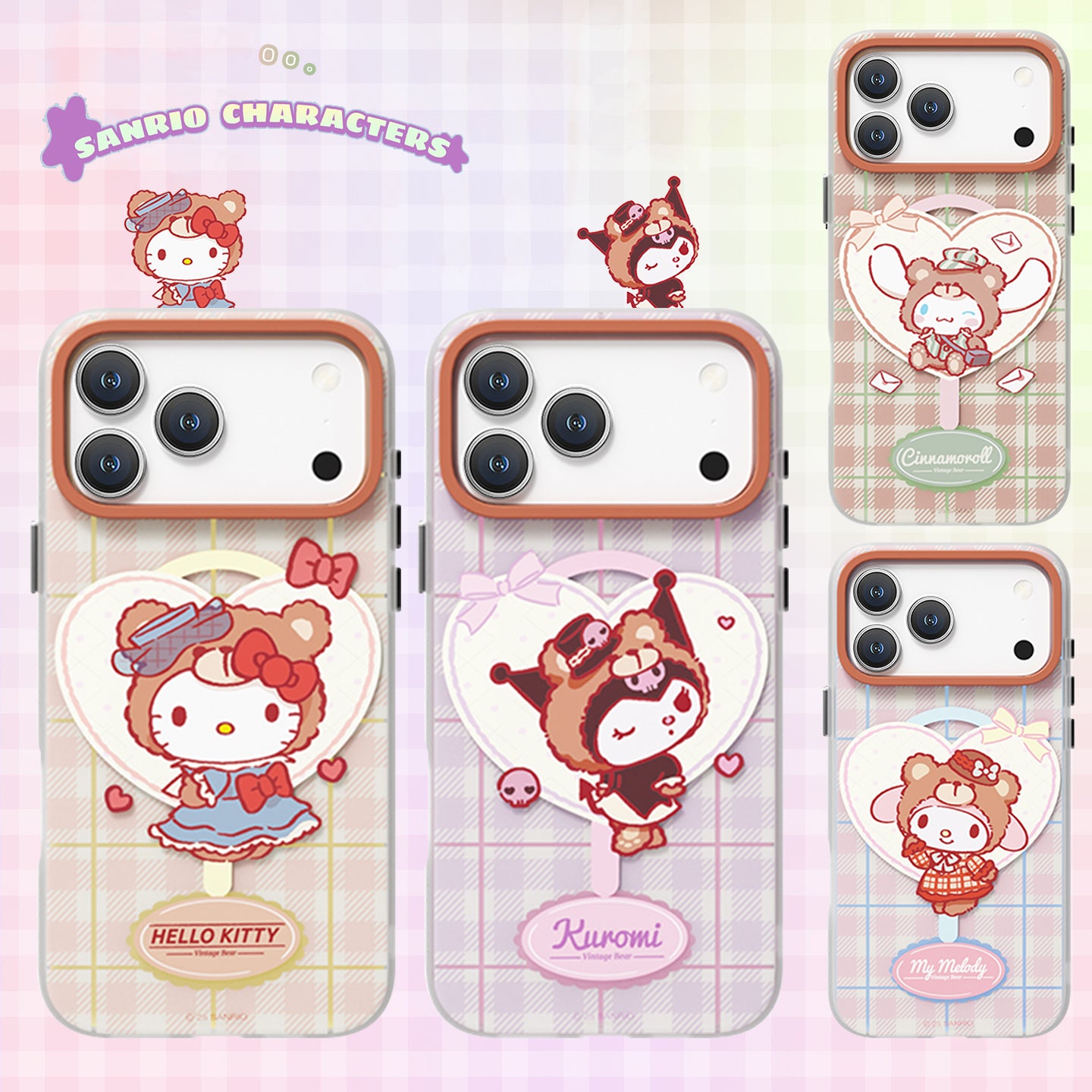 Sanrio Characters Vintage Bear MagSafe All-inclusive Shockproof IMD Protective Case Cover