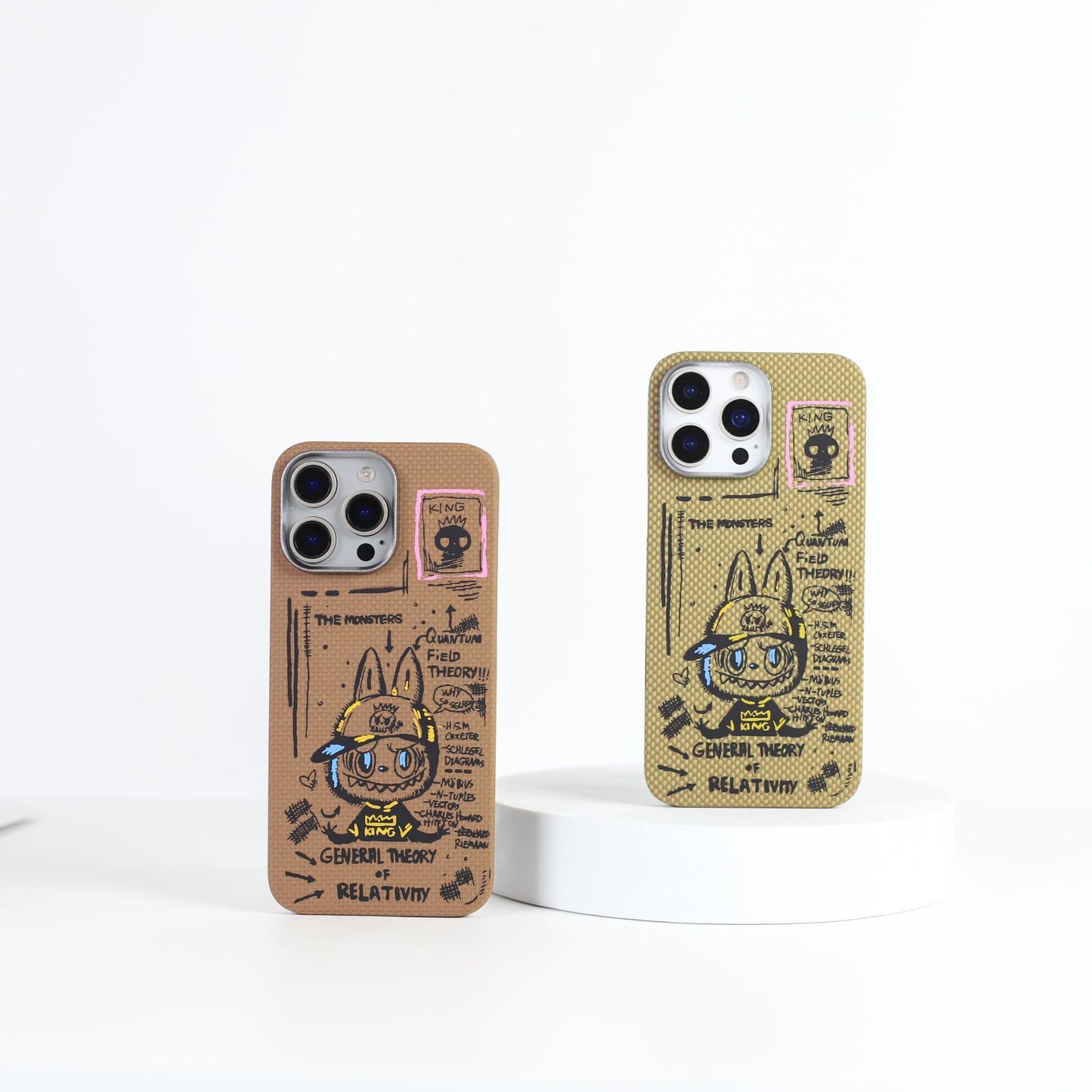 Armor King Labubu Graffiti Luxury Pure Aramid Fiber MagSafe Case Cover