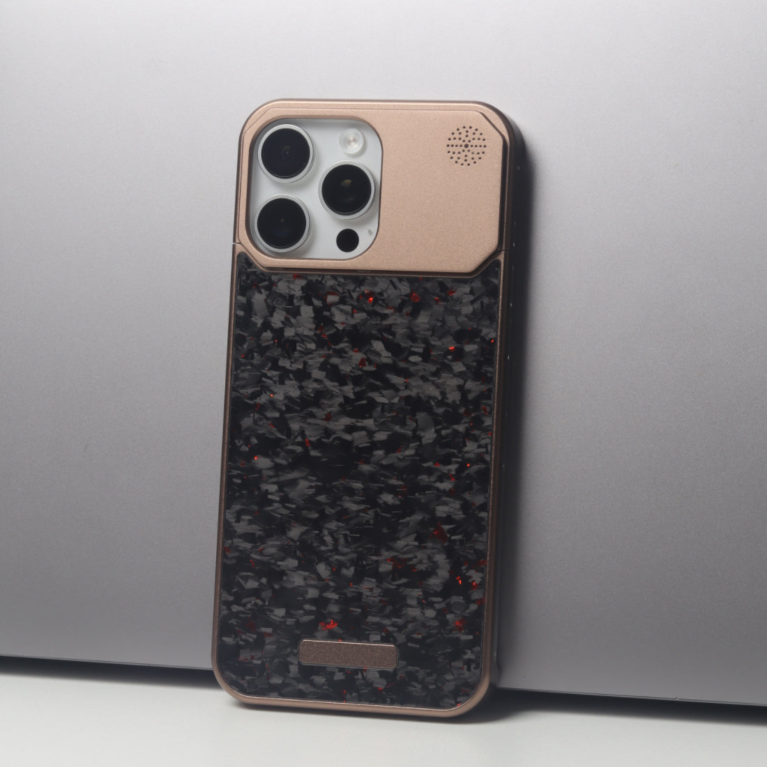 Armor King MagSafe Aluminum+Forged Carbon Fiber Heat Dissipation Aromatherapy Protective Cover Case