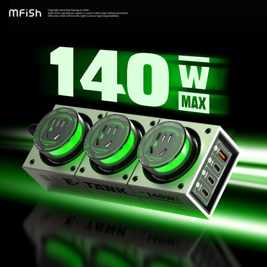 Mfish E-Tank Power Station 140W GaN PD Desktop Charger