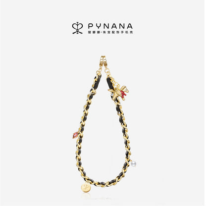 PYNANA Jewelry Aesthetics & Handcraft Hand Chain Phone Charm Beads Strap Pearl Lanyard