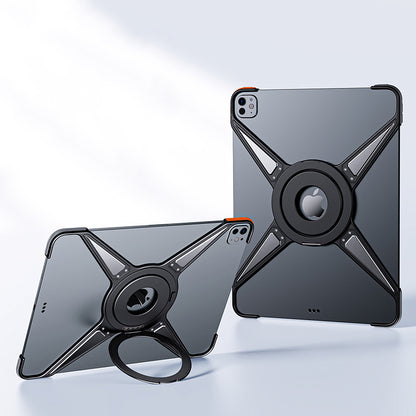 Amor King X 360° Magsafe Pivot Ring Stand True Air Shockproof Metal Alloy Case for Apple iPad