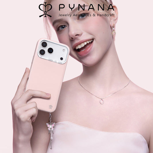 PYNANA Starry Jewelry Aesthetics & Handcraft MagSafe Faux Leather Protective Case Cover