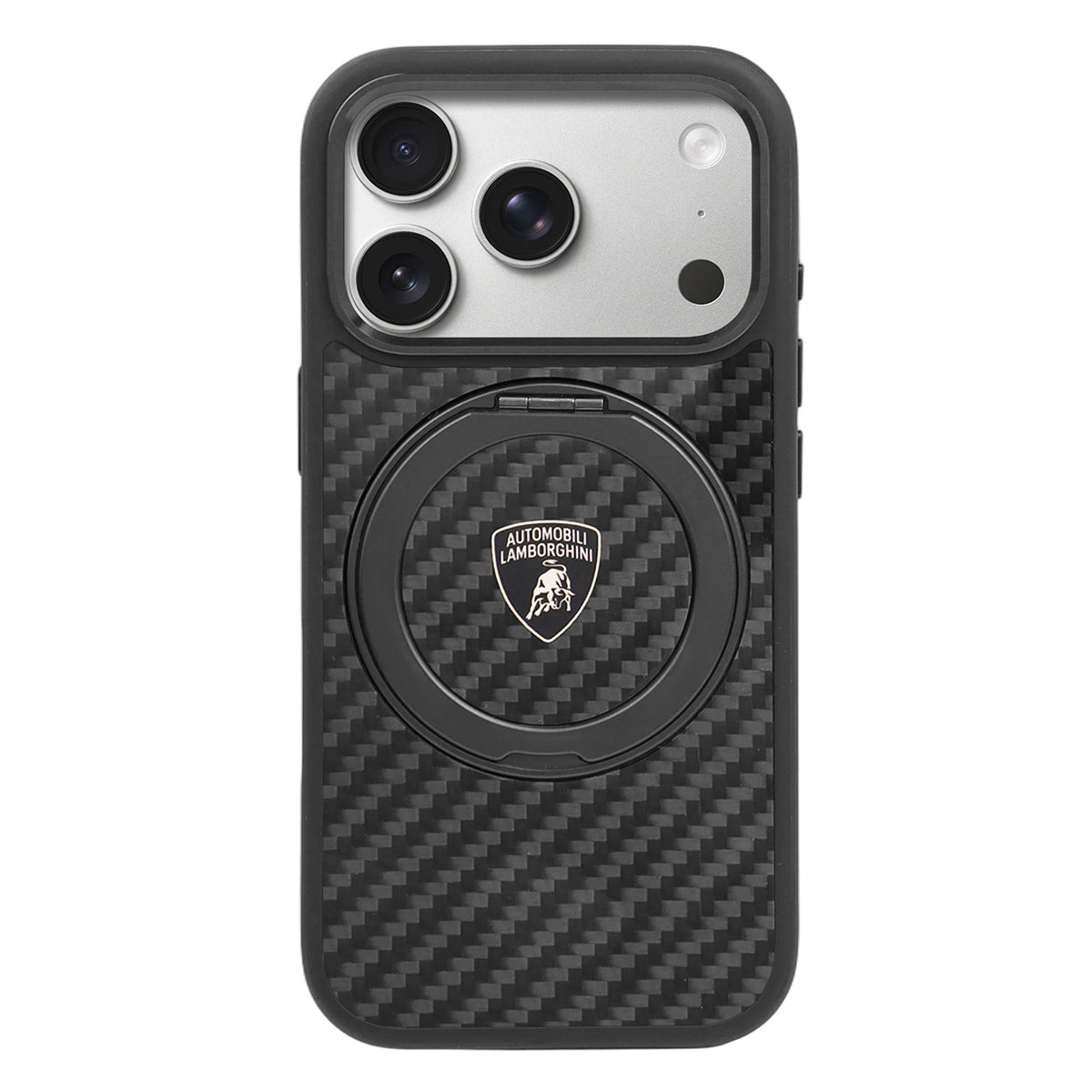 Lamborghini MagSafe 360° Stand  Carbon Fiber Phone Case - Temerario D4