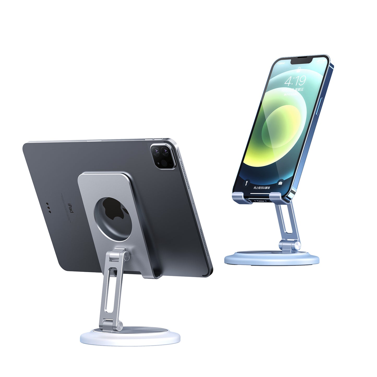 Armor King Foldable 360° Rotation Metal Phone Holder Adjustable Desktop Tablet Stand