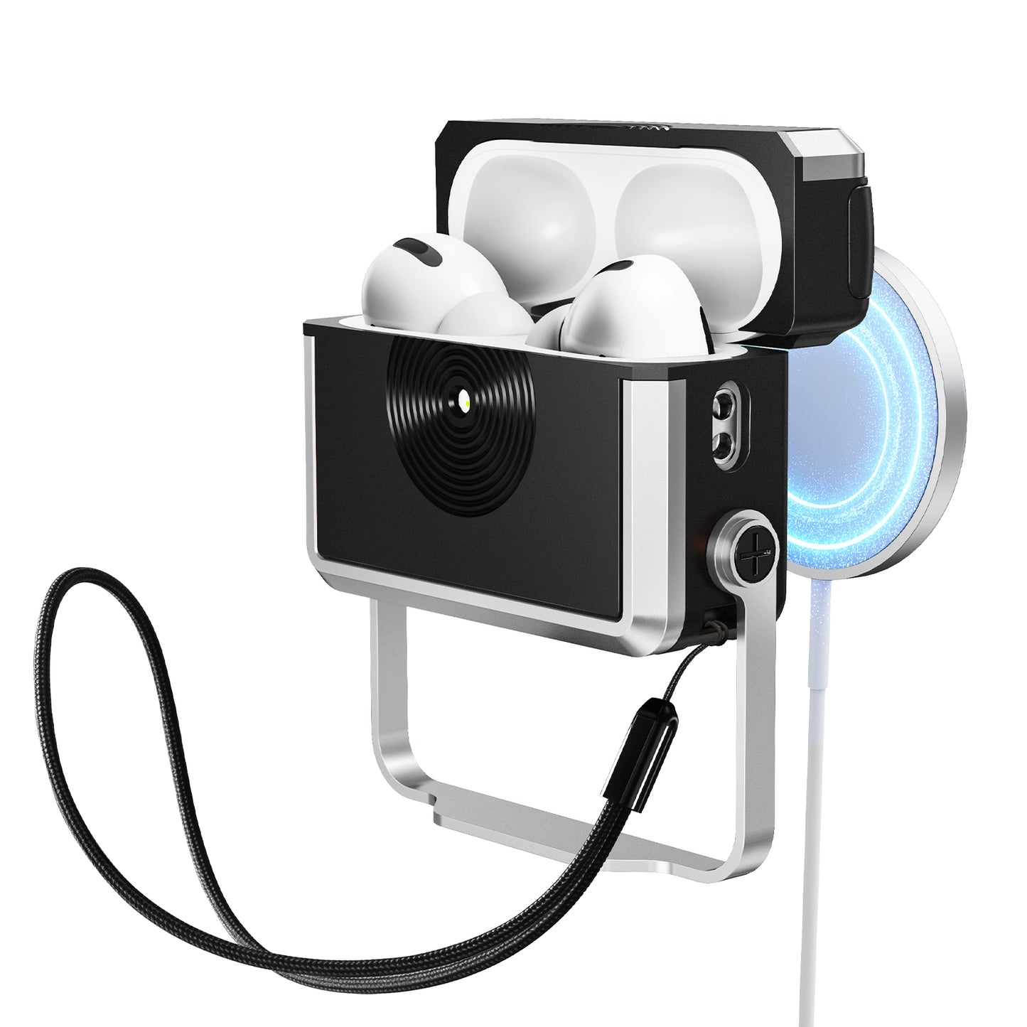 Oatsbasf Speaker Shockproof Silicone Protective Case for AirPods Pro 3