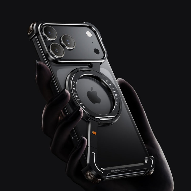 Oatsbasf Z MagSafe Pivot Ring Stand Air Cushion Metal Case Cover