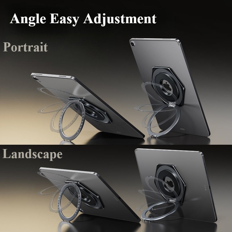 Oatsbasf 360° Rotatable Metal Bracket iPad Ring Stand Universal Magnetic Tablet Holder