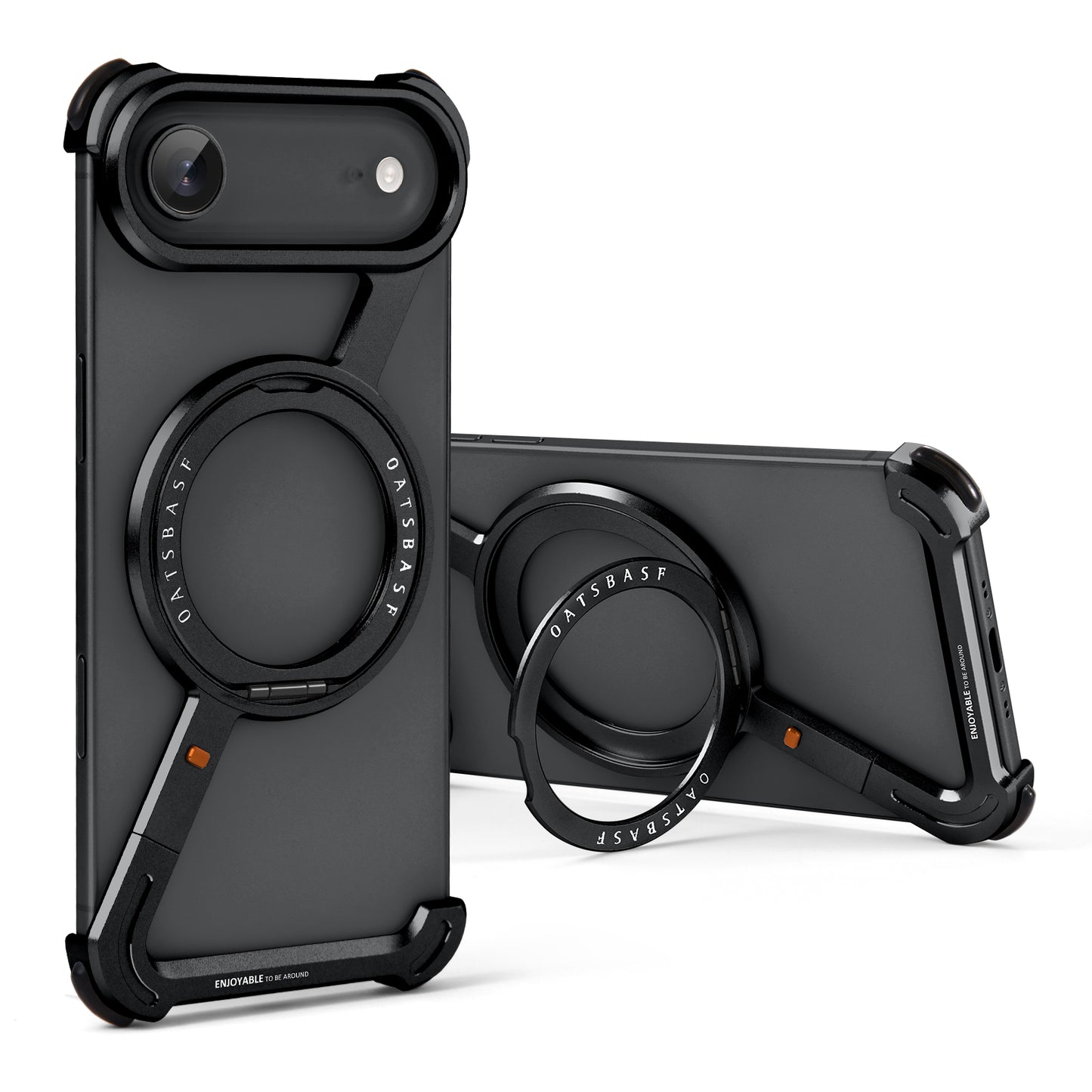 Oatsbasf Z MagSafe Pivot Ring Stand Air Cushion Metal Case Cover