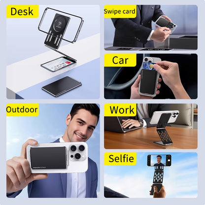 Oatsbasf Metal Magnetic Bracket Card Holder Adjustable MagSafe Phone Stand