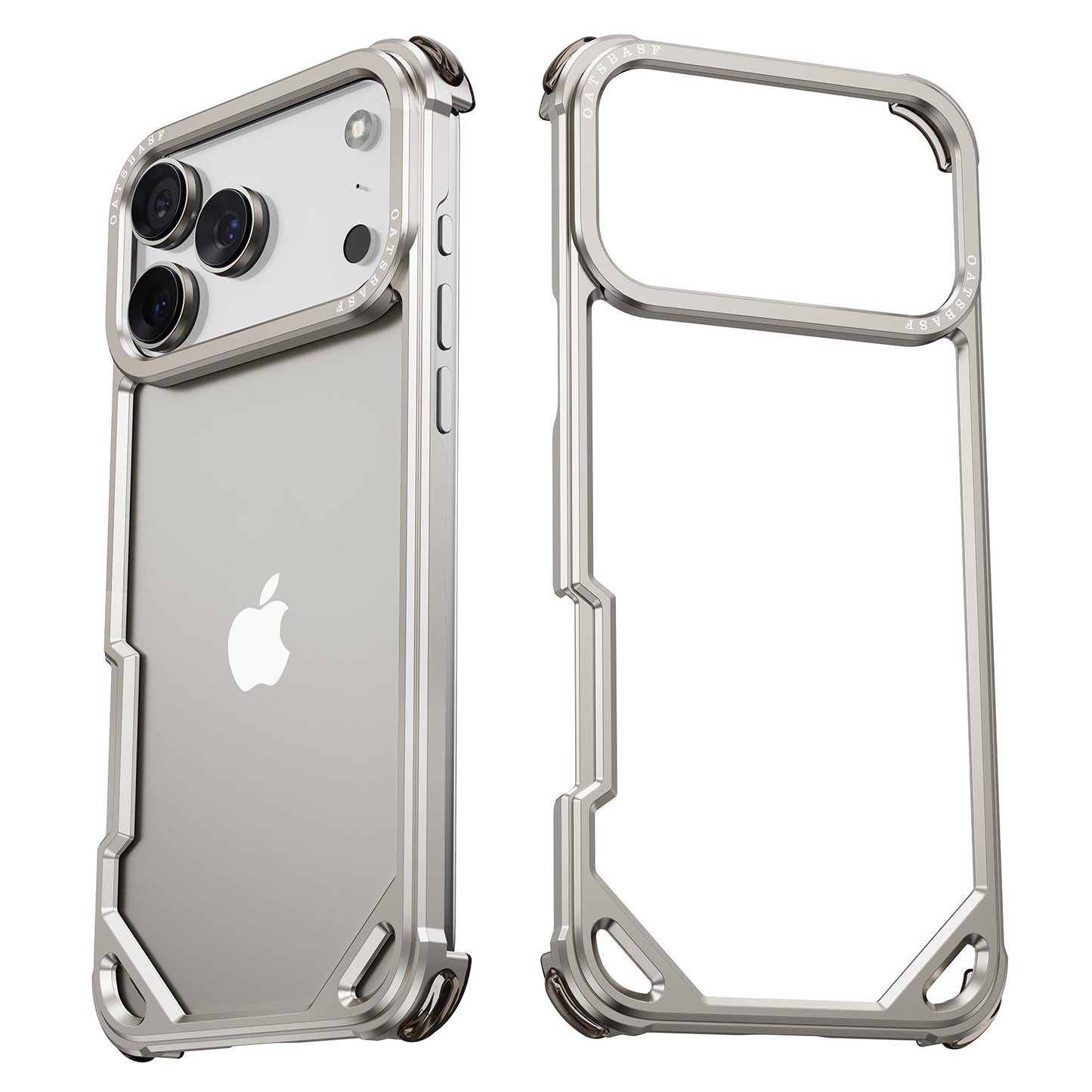 Oatsbasf Simple Shield Air Cushion Shockproof Aluminum Metal Bumper Case Cover