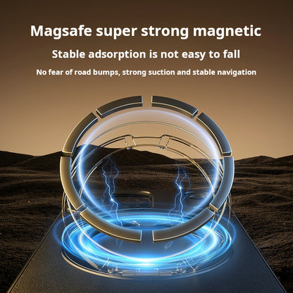 Armor King Bezel-less Leatherette Back Air Cushion MagSafe Metal Case Cover