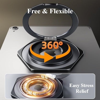 Oatsbasf 360° Rotatable Metal Bracket iPad Ring Stand Universal Magnetic Tablet Holder