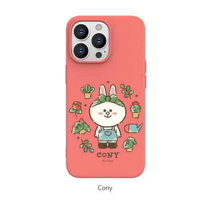 Line Friends Liquid Silicone Soft Color Jelly Protective Case Cover