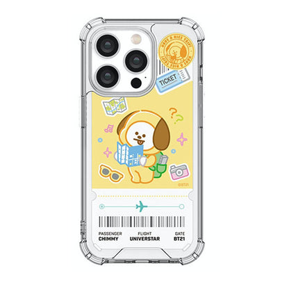 BT21 Have a Nice Trip Ticket Clear Air Cushion Reinforced Case Cover