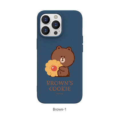 Line Friends Liquid Silicone Soft Color Jelly Protective Case Cover