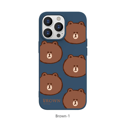 Line Friends Liquid Silicone Soft Color Jelly Protective Case Cover