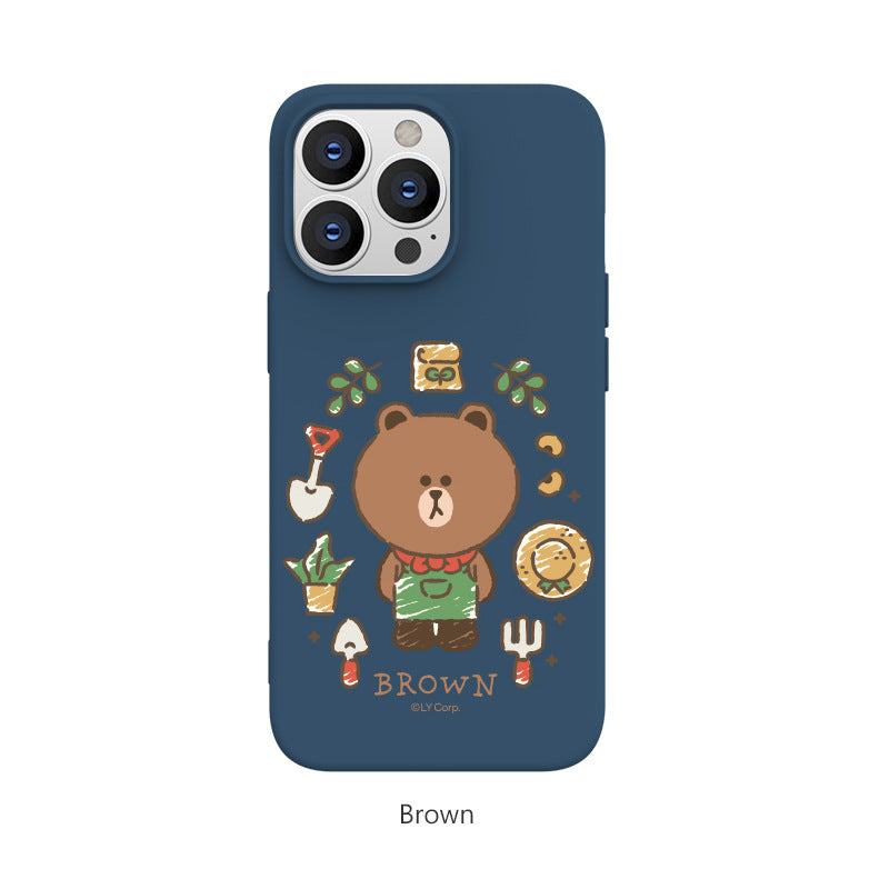 Line Friends Liquid Silicone Soft Color Jelly Protective Case Cover Armor King Case Line Friends Liquid Silicone Soft Color Jelly Protective Case Cover Armor King Case