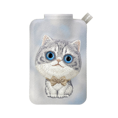 Nimmy Big Eyes Cute Pets 3D Embroidery Magnetic Card Holder Stand