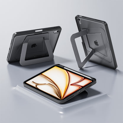 Armor King Double Aluminum Alloy Pivot Kickstand Acrylic + TPU Anti-bending Shockproof Case Cover for Apple iPad