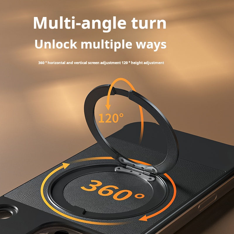 Armor King Bezel-less Leatherette Back Air Cushion MagSafe Metal Case Cover